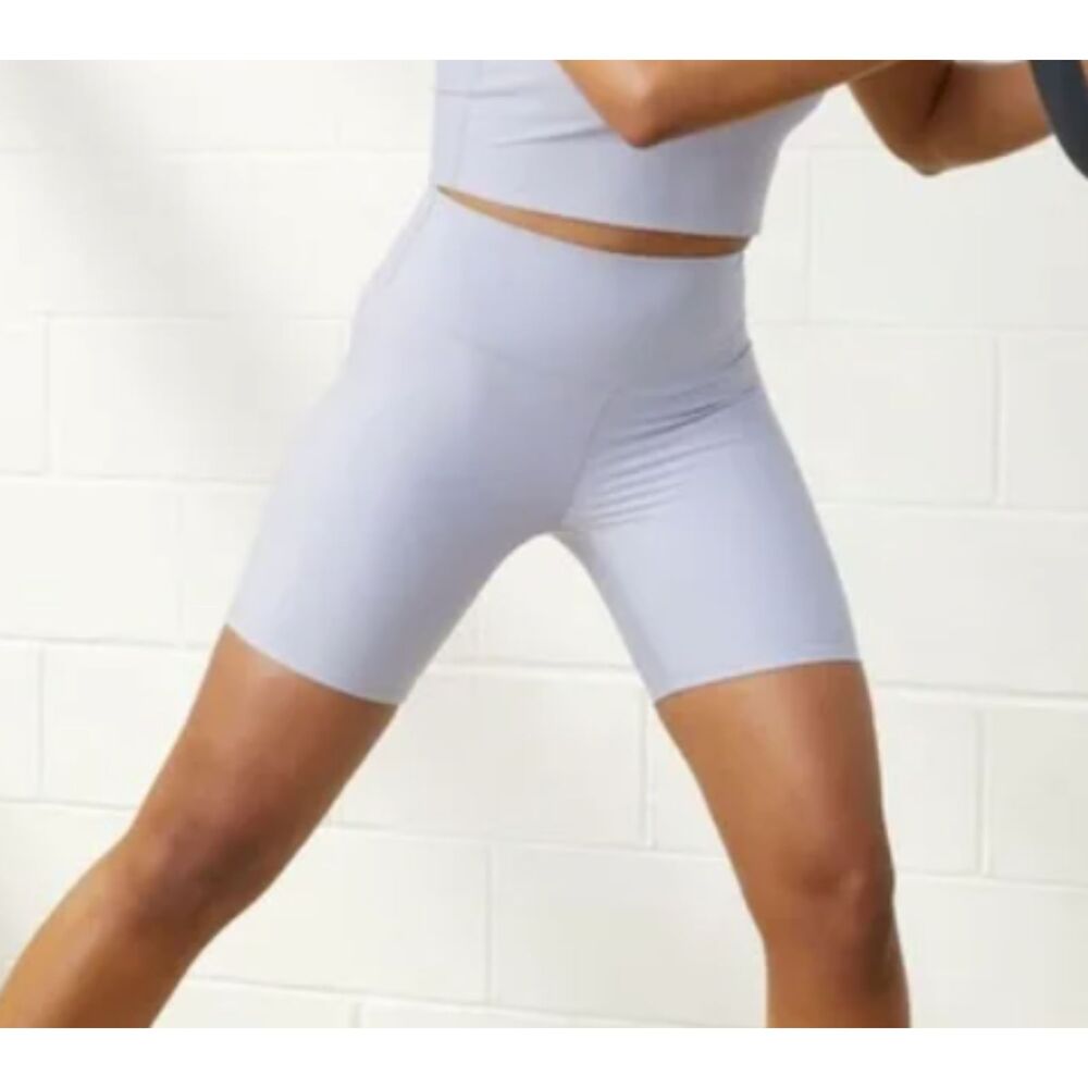 abercrombie YPB Light Blue Bike Shorts 6 inch Small